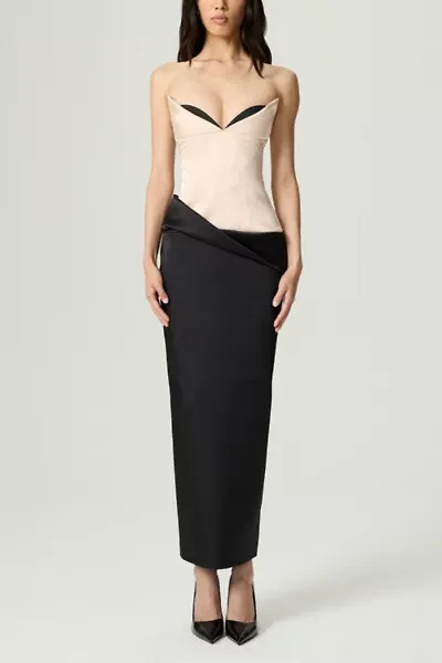 Nocturne Draped Sweetheart Corset Dress