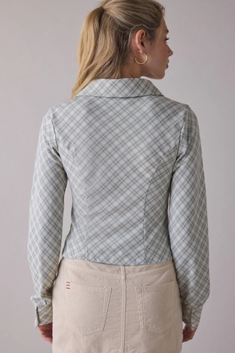 Daisy Street Scoop Asymmetric Button-Down Shirt