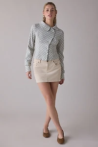 Daisy Street Scoop Asymmetric Button-Down Shirt
