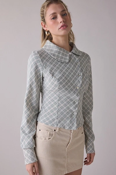 Daisy Street Scoop Asymmetric Button-Down Shirt