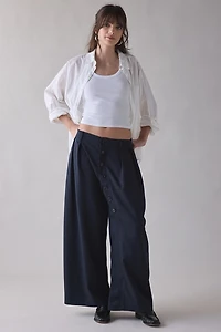 Daisy Street Muse Button-Leg Baggy Trouser