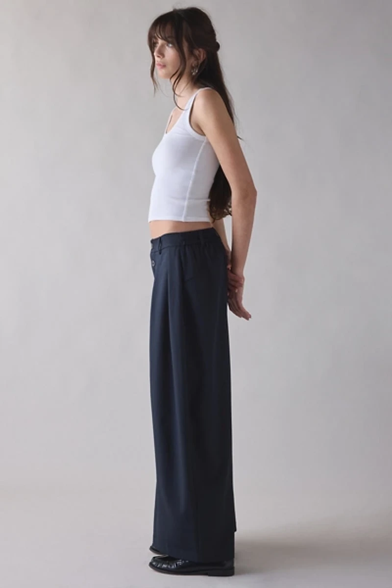 Daisy Street Muse Button-Leg Baggy Trouser
