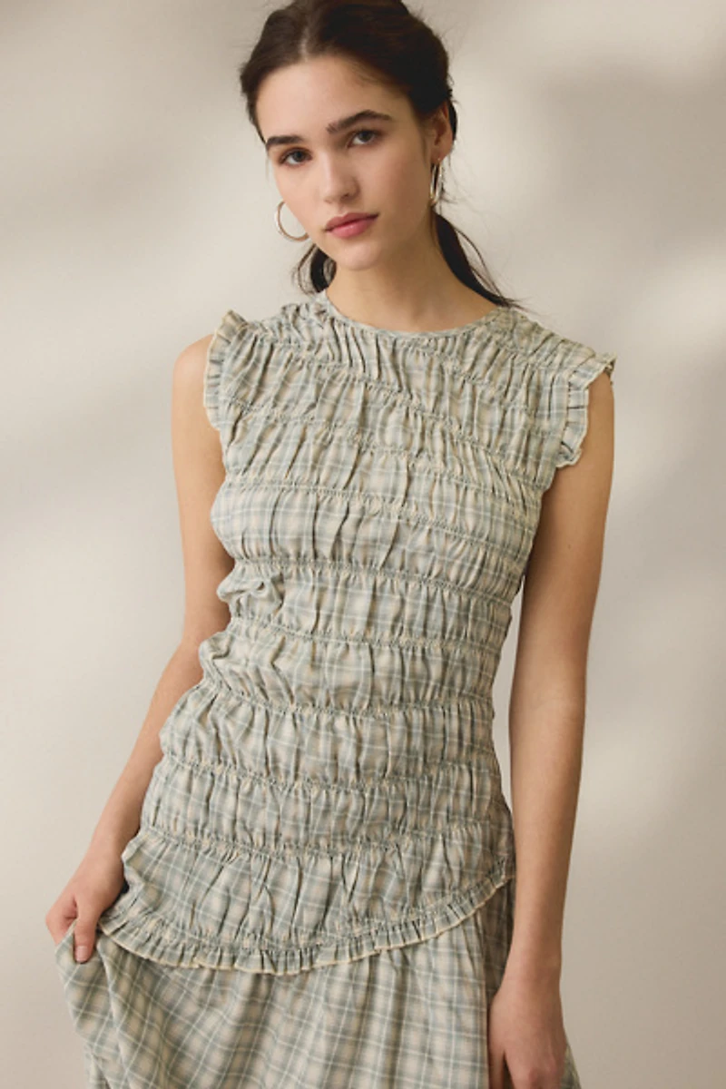 Daisy Street Vivi Asymmetric Ruched Midi Dress