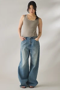 Daisy Street Opal Asymmetric Button Detail Tank Top