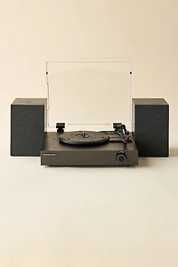 Crosley Zane Record Player & Speakers Shelf System