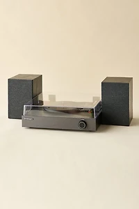 Crosley Zane Record Player & Speakers Shelf System