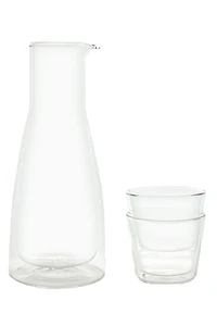 Cloudnola Double-Wall Carafe & Drinking Glass Set