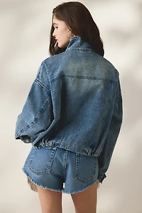 UO Jenni Oversized Denim Bomber Jacket