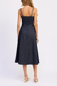 En Saison Darby Jacquard Corset Midi Dress