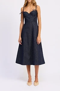 En Saison Darby Jacquard Corset Midi Dress