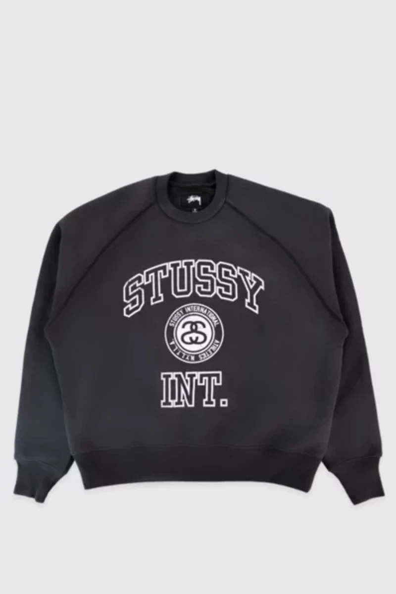 Stussy Overlock Varsity Raglan Crewneck Sweatshirt