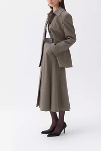 Nocturne Plaid Padded Shoulder Jacket