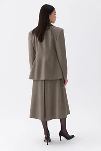 Nocturne Plaid Padded Shoulder Jacket