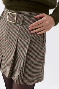 Nocturne Belted Pleated Mini Skirt