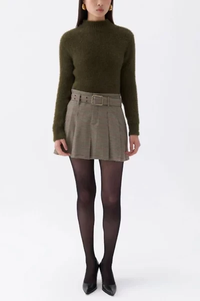 Nocturne Belted Pleated Mini Skirt