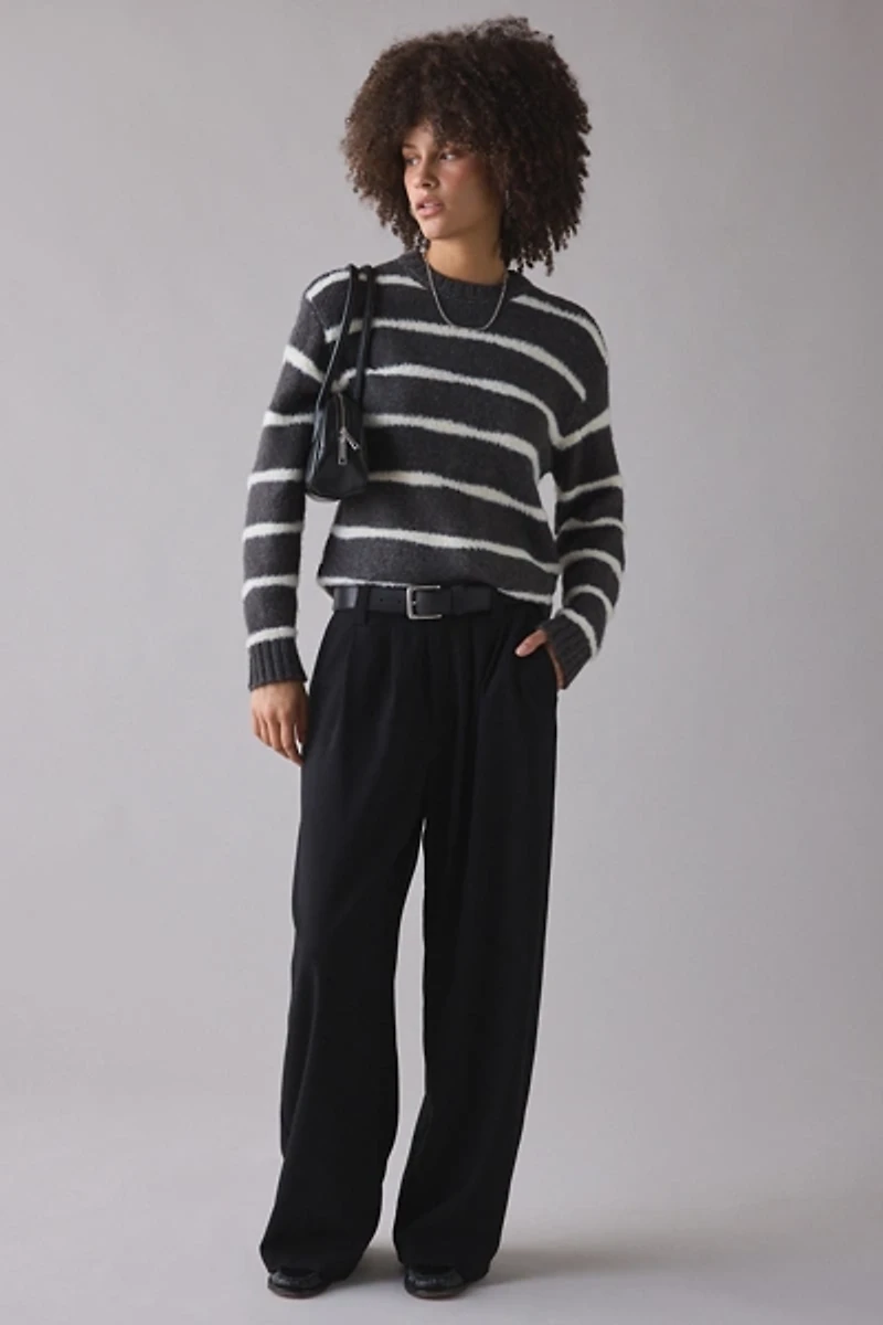 Obey Casey Stripe Crew Neck Sweater