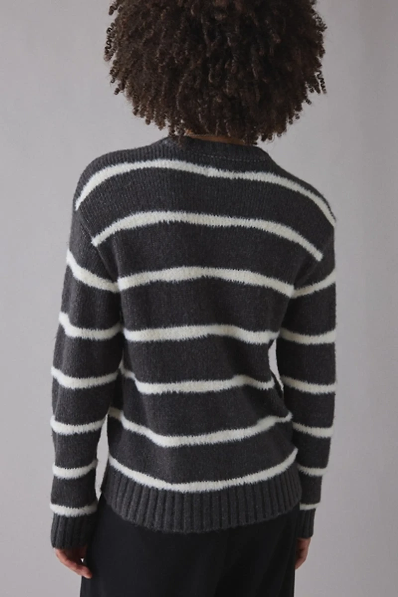 Obey Casey Stripe Crew Neck Sweater
