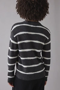 Obey Casey Stripe Crew Neck Sweater