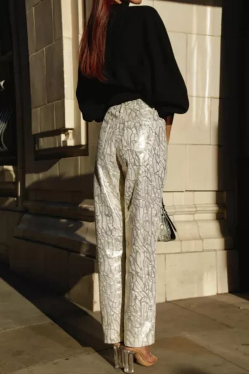 Amy Lynn  Lupe Printed Metallic Pant