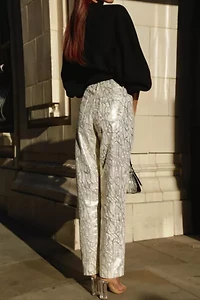 Amy Lynn  Lupe Printed Metallic Pant