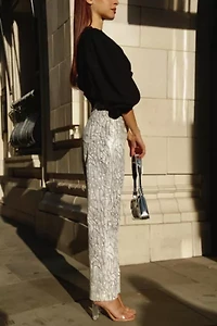 Amy Lynn  Lupe Printed Metallic Pant