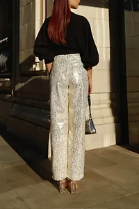 Amy Lynn  Lupe Printed Metallic Pant