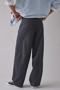 UO Noel Flat Front Linen Pant