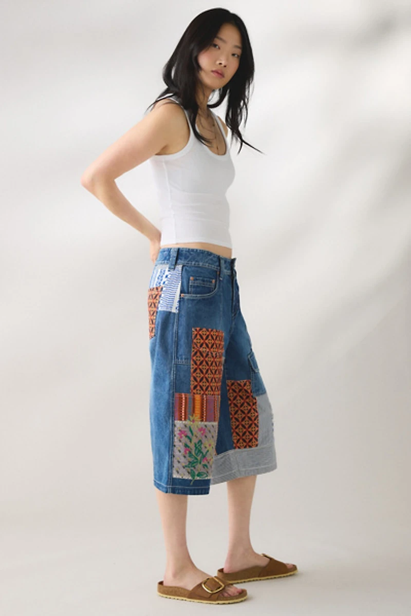 BDG Nomad Patchwork Baggy Jort