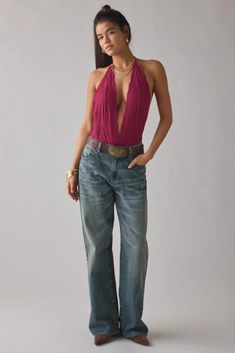 Out From Under Plunge Front Lace Bodysuit