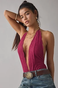 Out From Under Plunge Front Lace Bodysuit