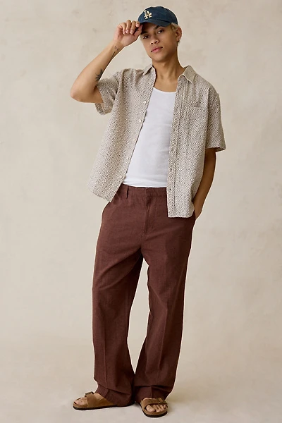 UO Chandler Linen Flare Trouser Pant