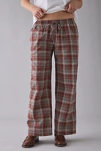 BDG Blake Plaid Pull-On Baggy Pant