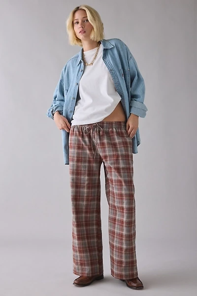 BDG Blake Plaid Pull-On Baggy Pant