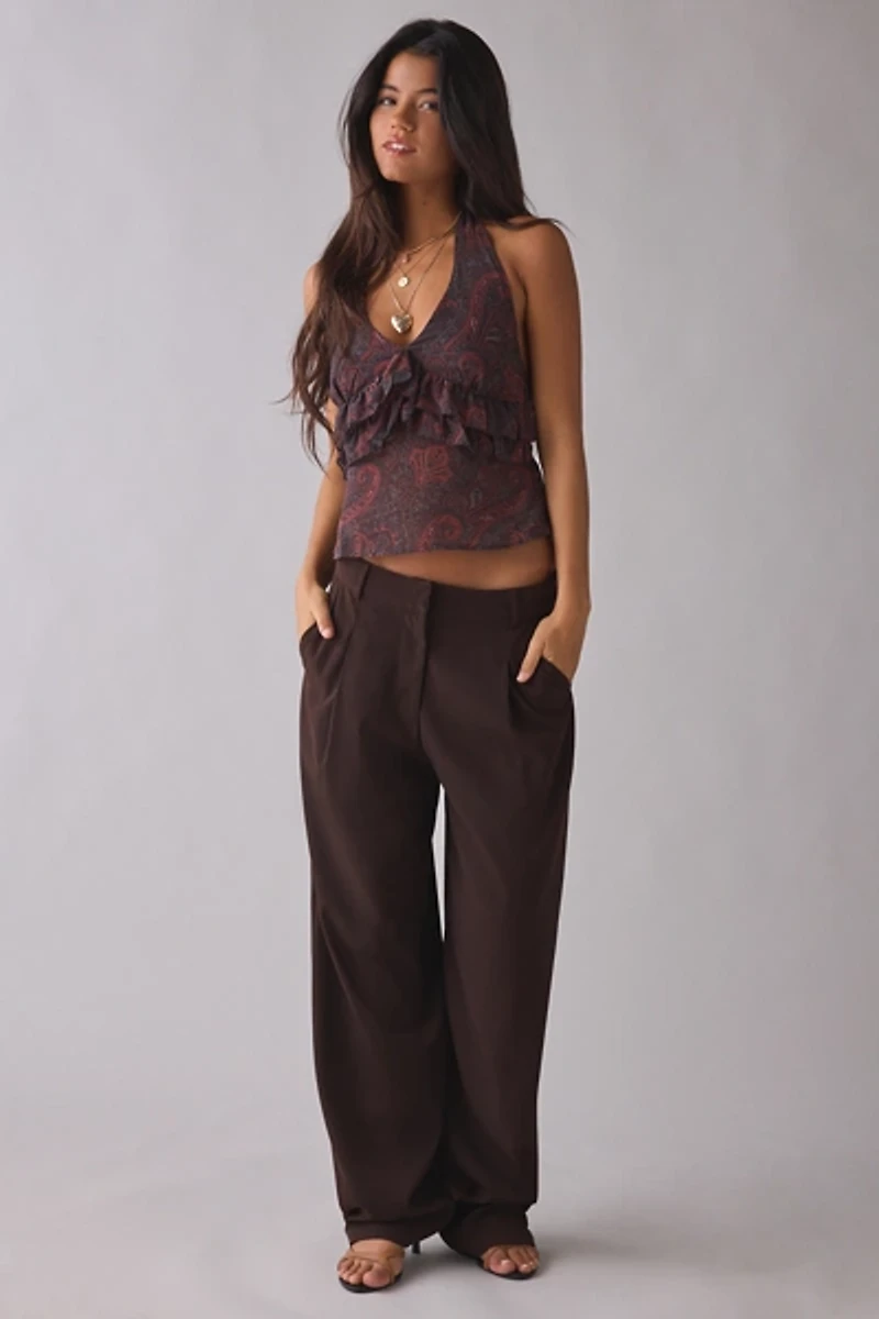 Motel Casoya Ruffle Halter Top