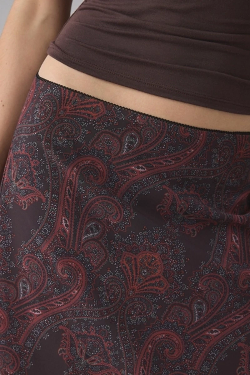 Motel Suriela Low-Rise Slip Midi Skirt