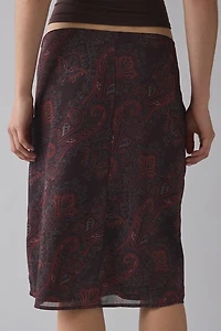 Motel Suriela Low-Rise Slip Midi Skirt
