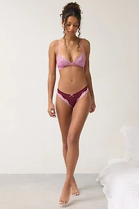 Out From Under Soft Spot Floral Embroidered Mesh Bralette