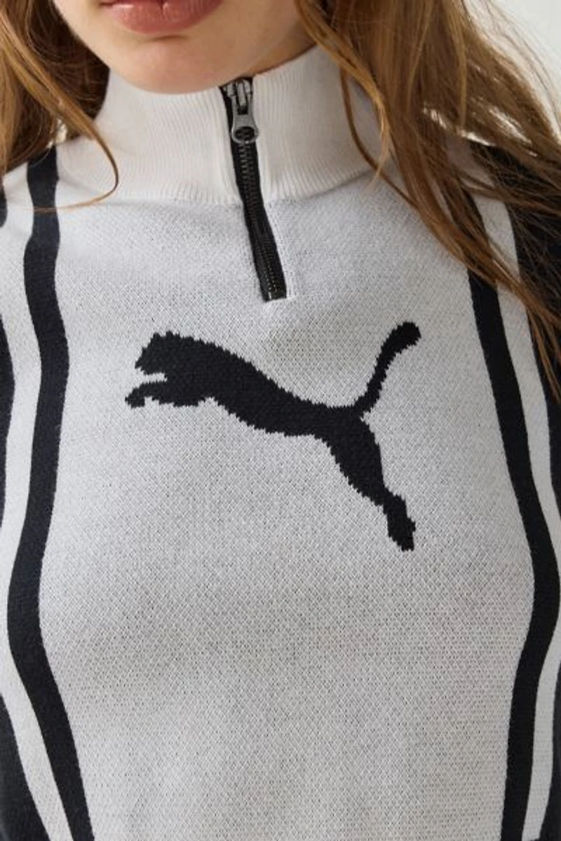 Puma Future Archive Jacquard Knit Half-Zip Tank Top