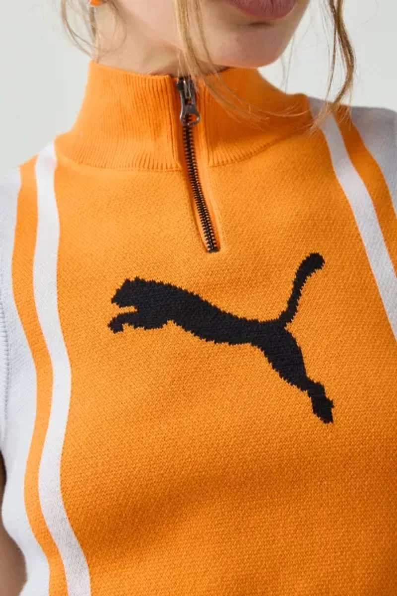 Puma Future Archive Jacquard Knit Half-Zip Tank Top