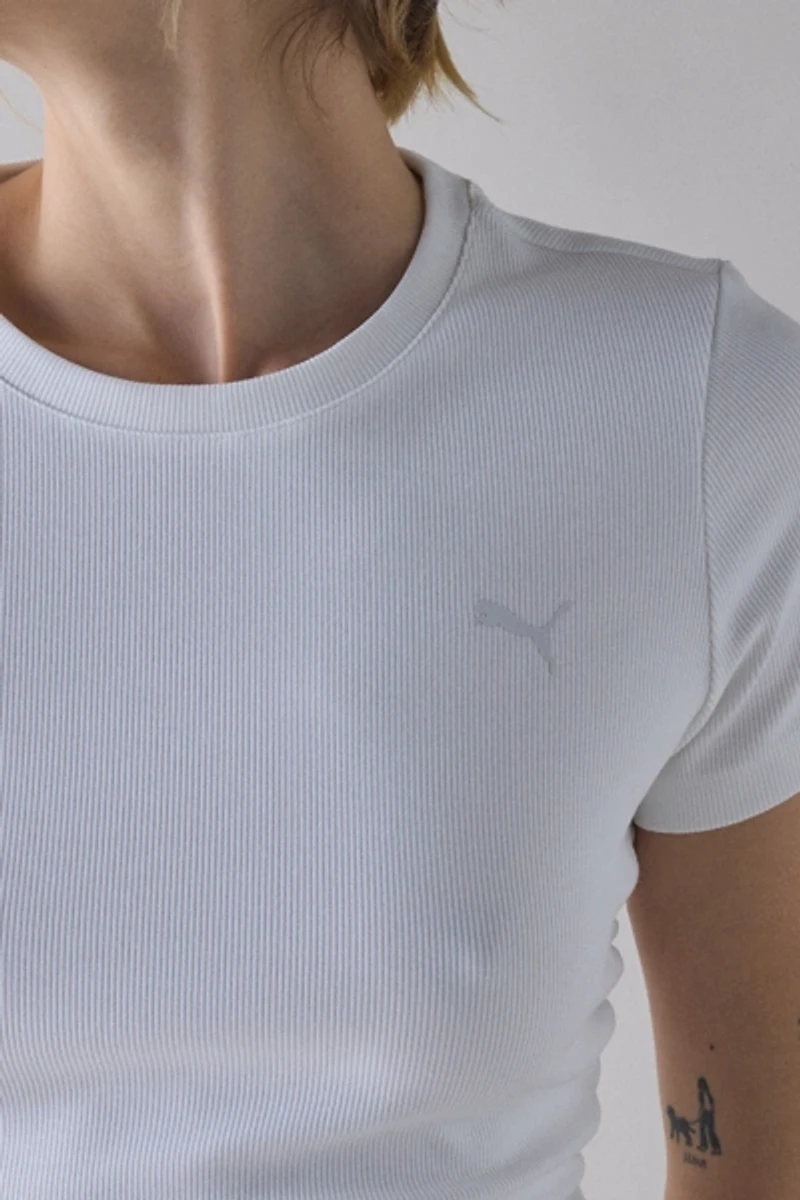 Puma Cloudspun Ribbed Knit Baby Tee