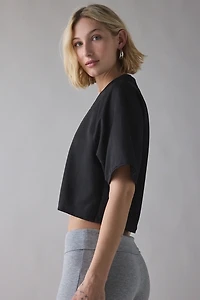 Puma League V-Neck Cropped Jersey Tee