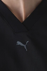 Puma League V-Neck Cropped Jersey Tee