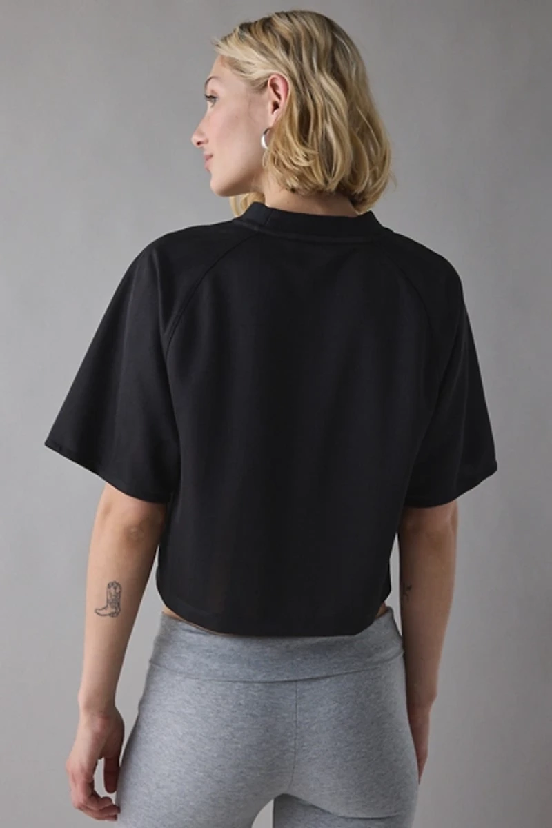 Puma League V-Neck Cropped Jersey Tee