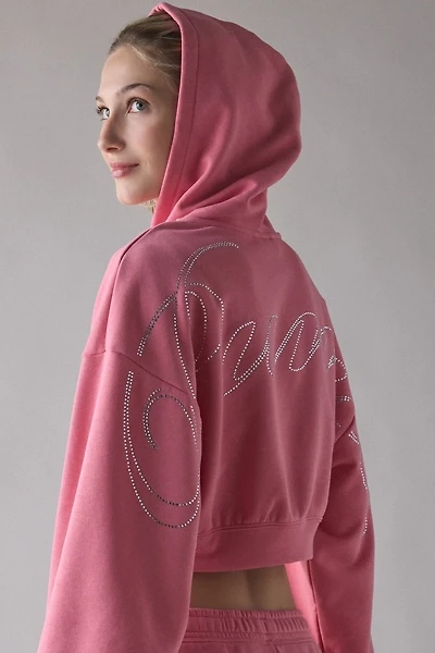 Puma Essentials Bedazzled Graphic Full-Zip Hoodie Sweatshirt