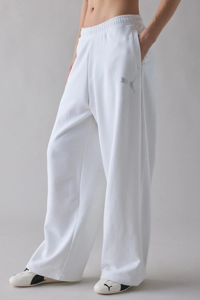 Puma Essentials Bedazzled Graphic Slouch Sweatpants