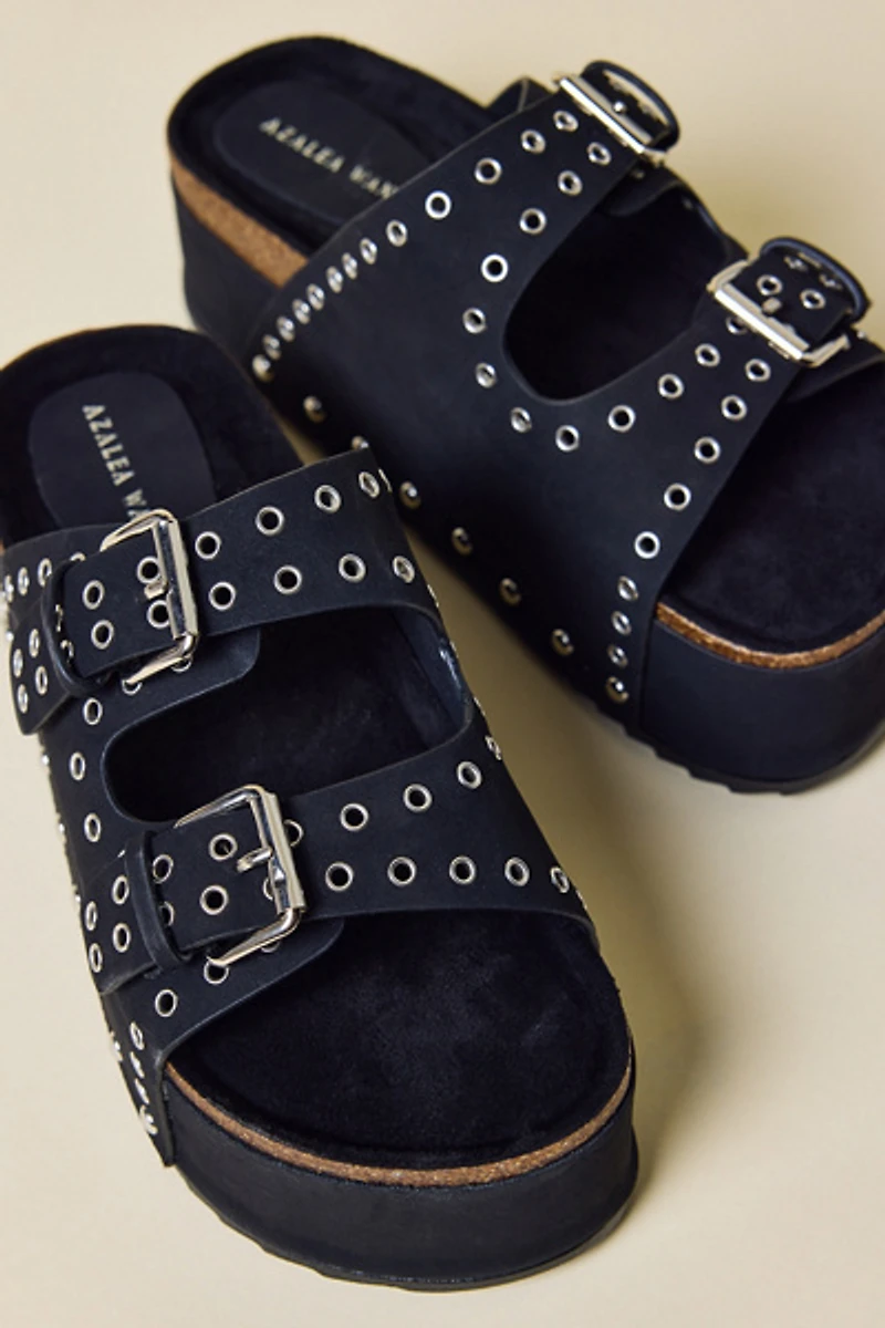 Azalea Wang Algedi Grommet Flatform Sandal