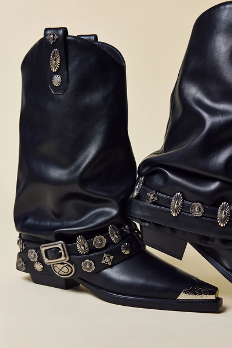 Azalea Wang Ashraf Belted Western Boot