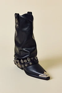 Azalea Wang Ashraf Belted Western Boot