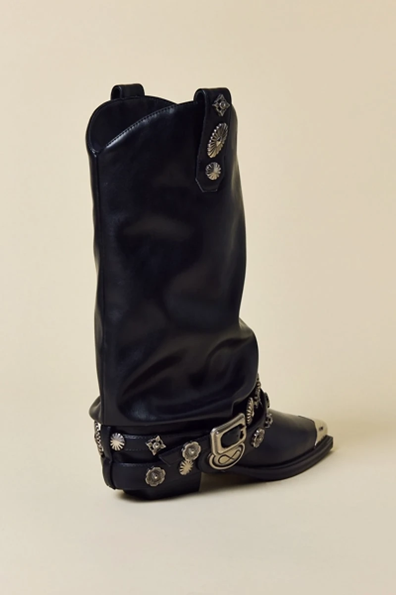 Azalea Wang Ashraf Belted Western Boot