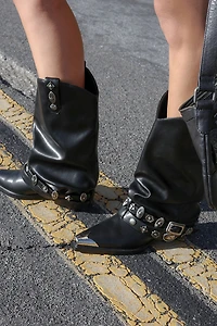 Azalea Wang Ashraf Belted Western Boot